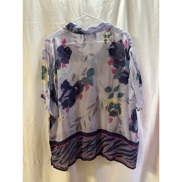 Sag Harbor Floral Button-Down Shirt Women’s XL – Vintage 100% Rayon - Picture 2 of 6